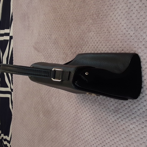 kate spade black Magnolia Park Suede Laurel pebbled leather satchel handbag - Picture 5 of 11